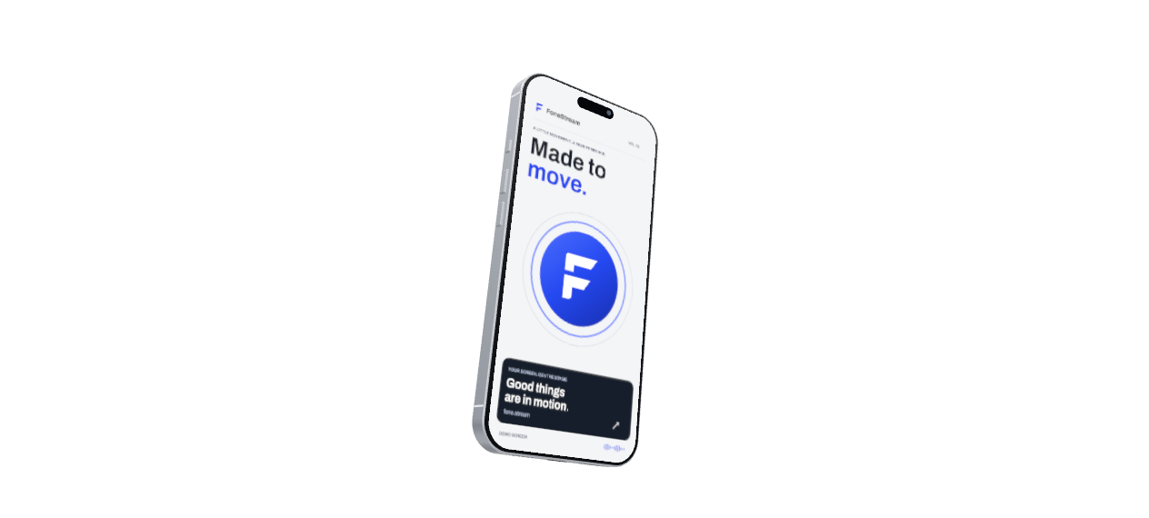FoneStream sample 3D phone composition